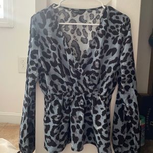 Cheetah Blue Blouse!